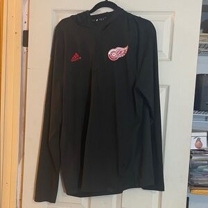 Detroit Redwings NHL Adidas Climalite 1/4 zip pullover